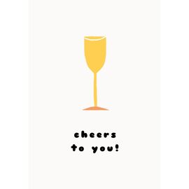 Wenskaart Cheers to you / We like to love